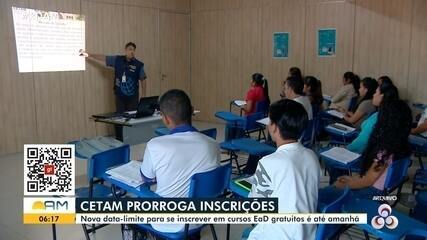 Cetam prorroga inscrições para cursos gratuitos Cetam prorroga inscrições para cursos gratuitos