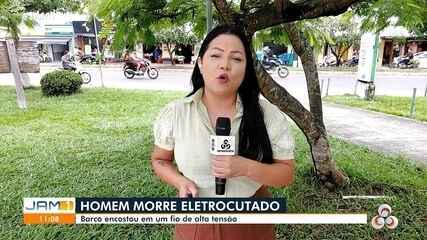 Barco colide contra fio de alta tensão e homem morre eletrocutado no interior do Amazonas