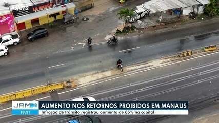 Infrações de trânsito aumentaram 85% na capital do Amazonas Infrações de trânsito aumentaram 85% na capital do Amazonas