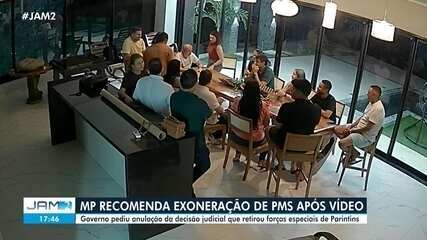 MP recomenda exoneração de PMS filmados em reunião suspeita de favorecer candidata MP recomenda exoneração de PMS filmados em reunião suspeita de favorecer candidata