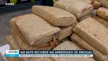 AM bate recorde em apreensão de drogas com 43 toneladas em 2024