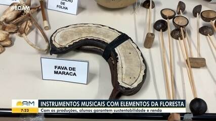 Alunos do Liceu Claudio Santoro de Manaus produzem bioinstrumentos