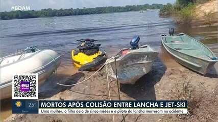 Mortos após colisão entre lancha e moto aquática no Amazonas Mortos após colisão entre lancha e moto aquática no Amazonas