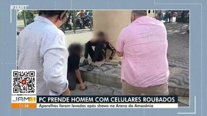 Homem é preso com celulares roubados em Manaus