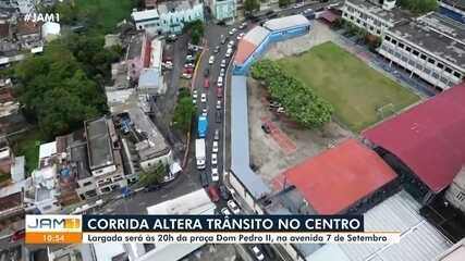 Corrida altera trânsito no Centro de Manaus