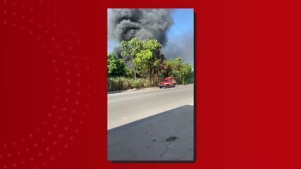 Incêndio atinge lixeira clandestina na Zona Norte de Manaus Incêndio atinge lixeira clandestina na Zona Norte de Manaus