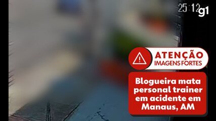 Vídeo mostra novo ângulo de acidente em que blogueira matou personal trainer em Manaus Vídeo mostra novo ângulo de acidente em que blogueira matou personal trainer em Manaus