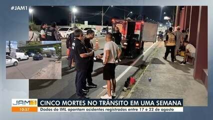 Cinco mortes no trânsito de Manaus em uma semana Cinco mortes no trânsito de Manaus em uma semana