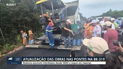 Comitiva realiza visita às obras nas obras de pontes na BR-319
