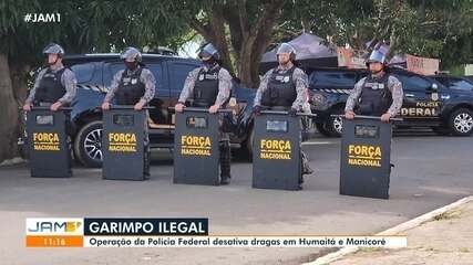 Garimpo ilegal: operação da Polícia Federal desativa dragas em Humaitá e Manicoré