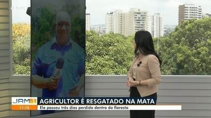 Após três dias perdido em floresta, agricultor é resgatado no Amazonas Após três dias perdido em floresta, agricultor é resgatado no Amazonas