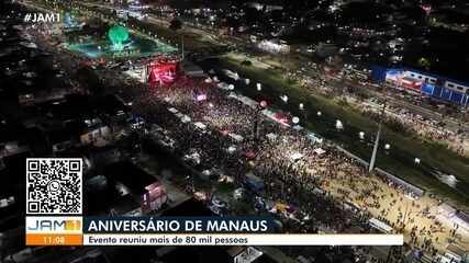 Evento reúne mais de 80 mil pessoas na véspera do aniversário de Manaus Evento reúne mais de 80 mil pessoas na véspera do aniversário de Manaus