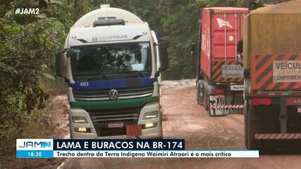 Trecho dentro da Terra Indígena Waimiri Atroari é o mais crítico na BR-174 Trecho dentro da Terra Indígena Waimiri Atroari é o mais crítico na BR-174