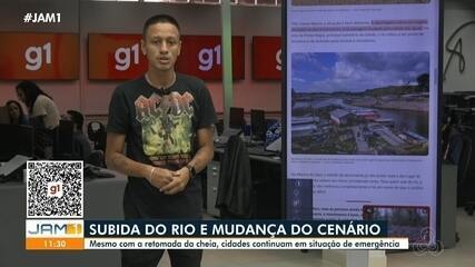 Subida do nível do Rio Negro muda paisagens de Manaus após seca histórica Subida do nível do Rio Negro muda paisagens de Manaus após seca histórica