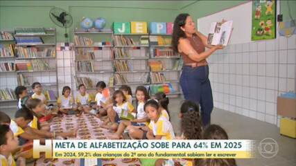 Meta de alfabetização sobe para 64% em 2025