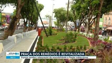 Praça dos Remédios é revitalizada com acessibilidade e fiação subterrânea