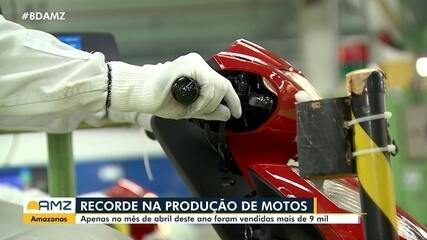 Produção de motos bate recorde em Manaus com mais de 9 mil unidades vendidas em abril