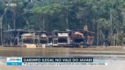 Operação da PF destrói 21 dragas usadas para garimpo ilegal no Vale do Javari