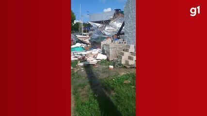 Explosão destrói fabrica de vinagre em Manaus