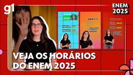 Veja os horários do Enem 2025