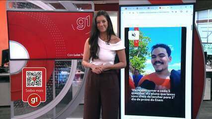 G1 em 1 Minuto: segundo dia do Enem 2025