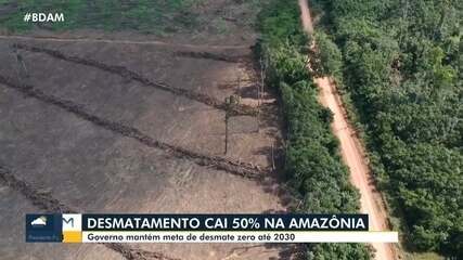 Desmatamento cai 50% na Amazônia, diz governo federal