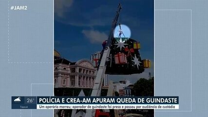 Polícia e Crea-AM apuram queda de guindaste que matou operário no Largo São Sebastião