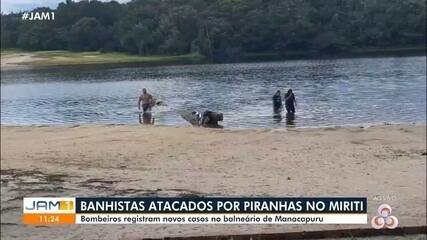 Banhistas registram novos ataques de piranhas em balneário de Manacapuru