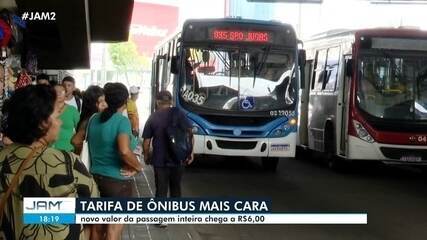 Tarifa de ônibus fica mais cara em Manaus