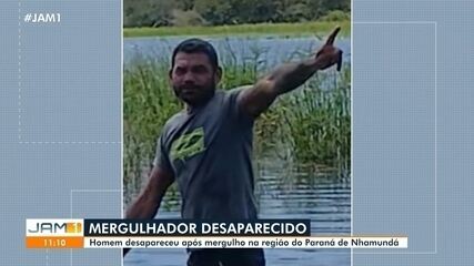 Mergulhador desaparecido na região do Paraná do Nhamundá, no Amazonas