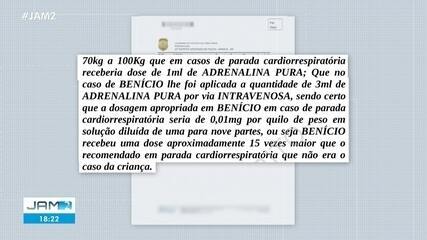 Caso Benício: médicas apontam overdose por dose 15 vezes maior de adrenalina