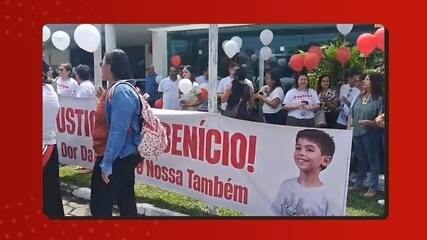 Familiares realizam manifestação em Manaus e pedem justiça pela morte de Benício Xavier