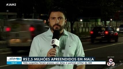 Policial militar e outros dois homens são presos com R$ 2,5 milhões em mala dentro