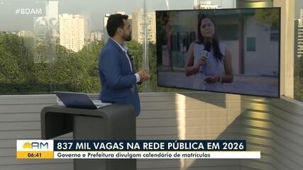 Calendário de matrícula: mais de 800 mil vagas na rede pública em 2026 no Amazonas