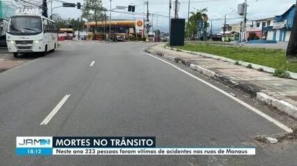 Em 2025, 223 pessoas fora vítimas de acidentes nas ruas de Manaus