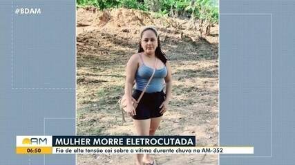 Mulher morre ao ser atingida por fiação de alta tensão no interior do Amazonas