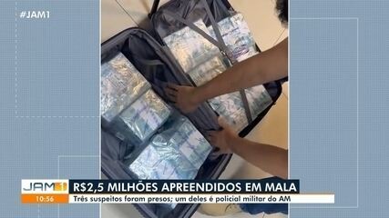 Mais de R$ 2 milhões são apreendidos em mala: policial militar é preso suspeito