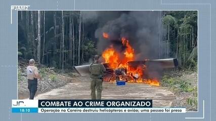 Operação no Careiro destrói helicópteros e avião do crime organizado; uma pessoa presa