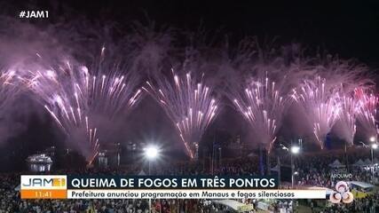 Queima de fogos em três pontos de Manaus