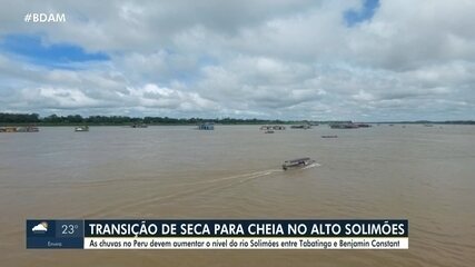 Chuvas no Peru devem aumentar nível do Rio Solimões em Tabatinga e Benjamin Constant