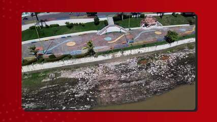 Trecho da orla de Itacoatiara é interditado por risco de desabamento