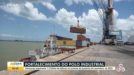 Balança comercial do AM movimenta 1,2 bi de dólares no comércio em novembro de 2025