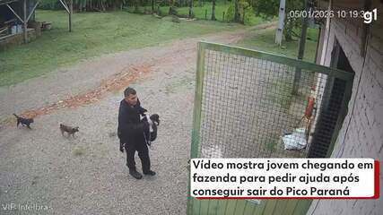 Vídeo mostra jovem chegando em fazenda para pedir ajuda após conseguir sair do Pico Paraná