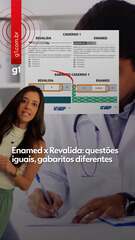 Enamed x Revalida: questões iguais, gabaritos diferentes