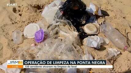 150 servidores atuaram na operação de limpeza da Ponta Negra pós-Réveillon