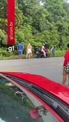 Mulher morre após cair de moto e ser atingida por carreta na BR-174 no AM