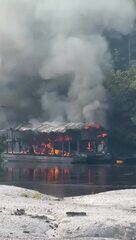 Operação da PF destrói 10 dragas em área de garimpo ilegal no Amazonas