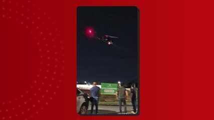 Helicóptero pousa em rua de Manaus durante buscas a suspeito de matar o filho a facadas
