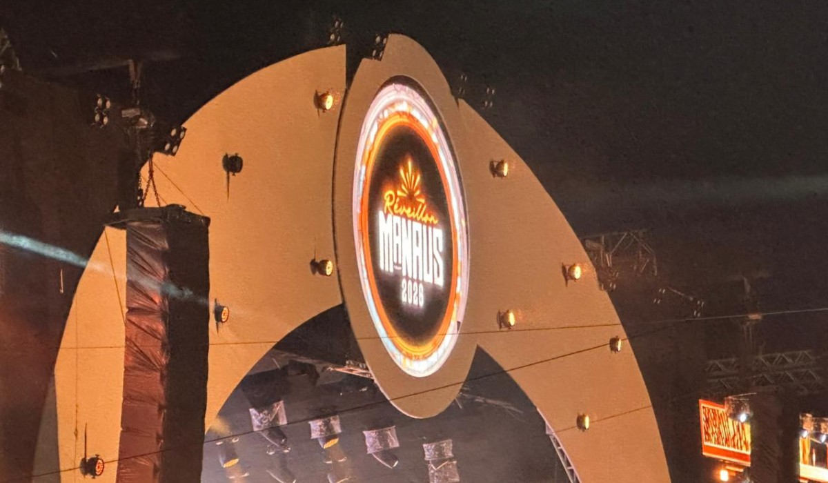 Réveillon na Praia da Ponta Negra, em Manaus — Foto: Patrick Marques/g1Amazonas