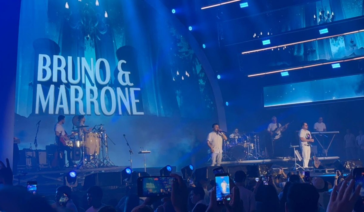 Festa de Réveillon contou com show de Bruno e Marrone em Manaus — Foto: Patrick Marques/g1Amazonas